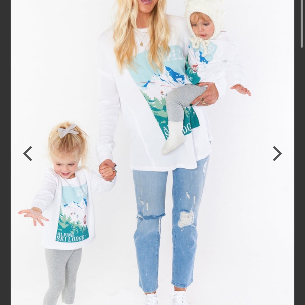 SHOW ME YOUR MUMU! Unisex kids aspen tee. Size 4/5. NWT